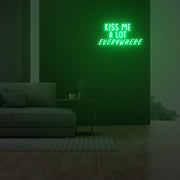 Kiss Me A Lot Everywhere Neon Sign Fashion Custom Neon Sign Lights Night Lamp Led Neon Sign Light For Home Party