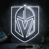 Knight Helmet White Neon Sign