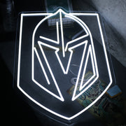 Knight Helmet White Neon Sign