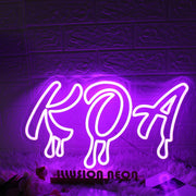 KOA Purple Neon Sign