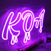 KOA Purple Neon Sign