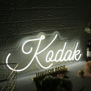 Kodak White Neon Sign