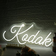 Kodak White Neon Sign