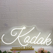 Kodak White Neon Sign