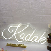 Kodak White Neon Sign