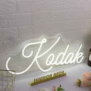 Kodak White Neon Sign