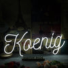 Koenig White Neon Sign