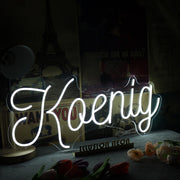 Koenig White Neon Sign