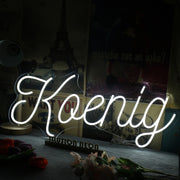 Koenig White Neon Sign