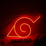 Konoha Village Red Neon Sign