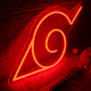 Konoha Village Red Neon Sign