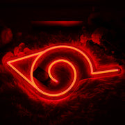 Konoha Village Red Neon Sign