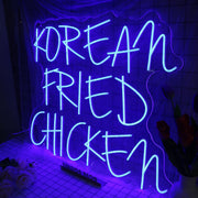 KOREAN FRIED CHICKEN Blue Neon Sign