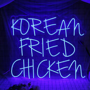 KOREAN FRIED CHICKEN Blue Neon Sign