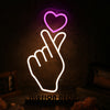 Korean Hand Heart Custom Neon Sign