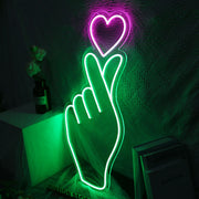 Korean Love Green Neon Sign