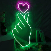 Korean Love Green Neon Sign