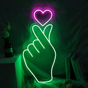 Korean Love Green Neon Sign