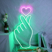 Korean Love Green Neon Sign