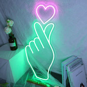 Korean Love Green Neon Sign