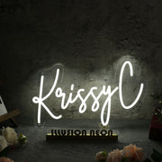 Krissy C White Neon Sign