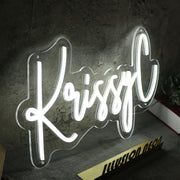 Krissy C White Neon Sign