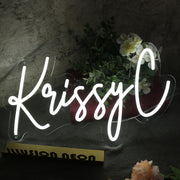 Krissy C White Neon Sign