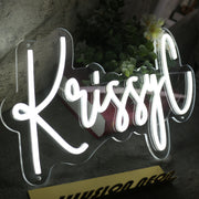 Krissy C White Neon Sign