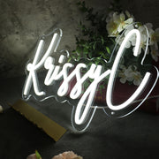 Krissy C White Neon Sign