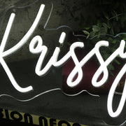 Krissy C White Neon Sign