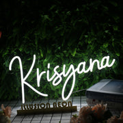 Krisyana White Neon Sign