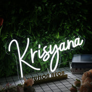 Krisyana White Neon Sign