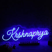 Krshnaprya Blue Neon Sign