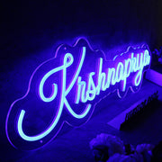 Krshnaprya Blue Neon Sign