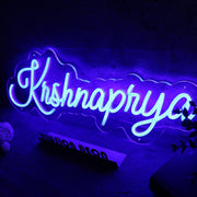 Krshnaprya Blue Neon Sign