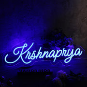 Krshnaprya Blue Neon Sign