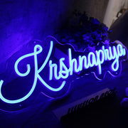 Krshnaprya Blue Neon Sign