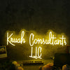 Kruah Consultants LLC Yellow Neon Sign