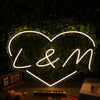 L And M Yellow Neon Sign