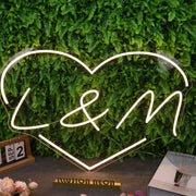 L And M Yellow Neon Sign