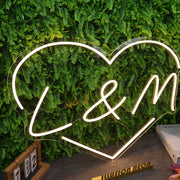 L And M Yellow Neon Sign