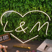 L And M Yellow Neon Sign