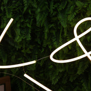 L And M Yellow Neon Sign