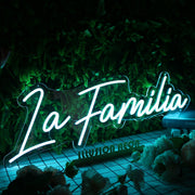 La Familia Blue Neon Sign