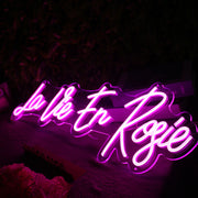 La Vie En Rosie Pink Neon Sign