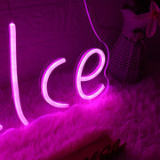 La Vie Est Dulce Purple Neon Sign