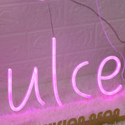 La Vie Est Dulce Purple Neon Sign