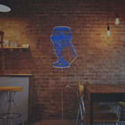 Lady Holding A Red Wine Glass LED Neon Sign