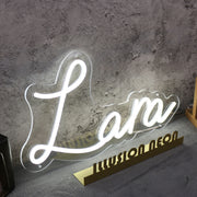 Lara White Neon Sign