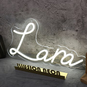 Lara White Neon Sign